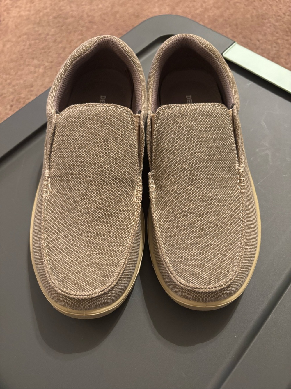 Deer Stags Kids Slip-On Canvas Shoes - Taupe Brown